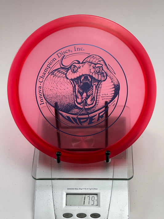 Innova Champion Viper (179g) - Transparent Red w/ Blue Snake Stamp
