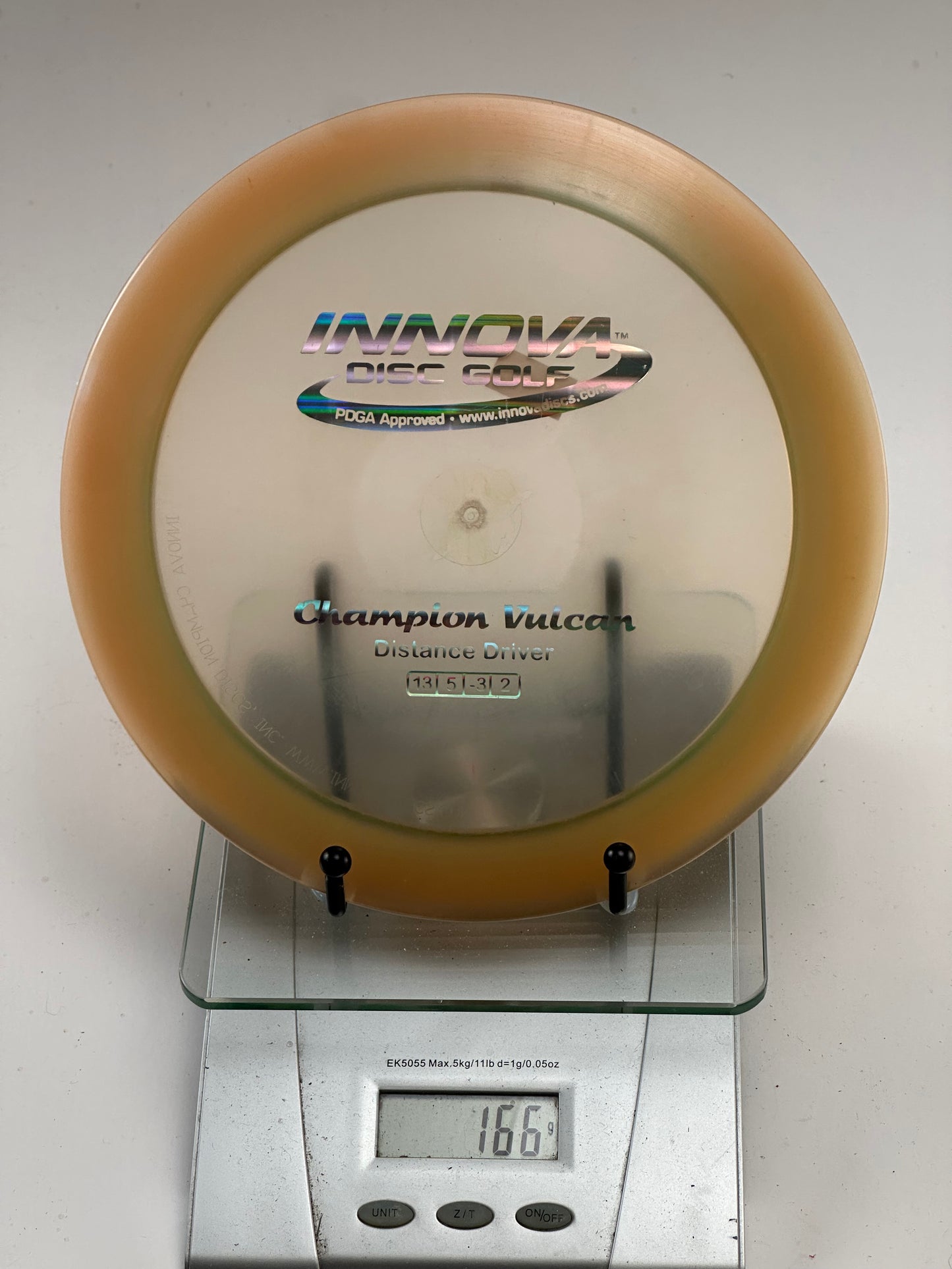 Innova Champion Vulcan Distance Driver 167g (Translucent, Gold Rim)