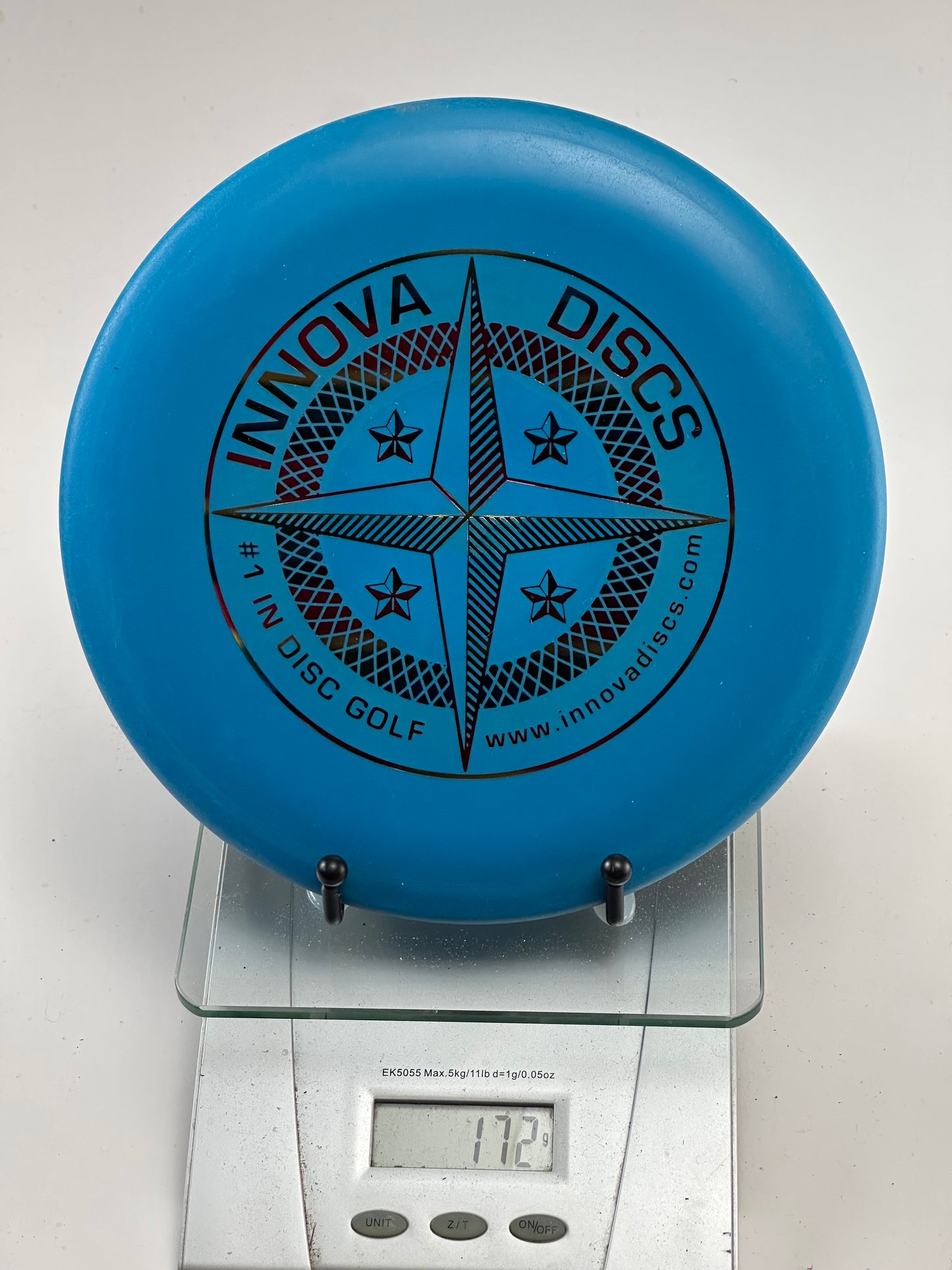 Innova DX Whale Putter – Blue with Black Compass Stamp