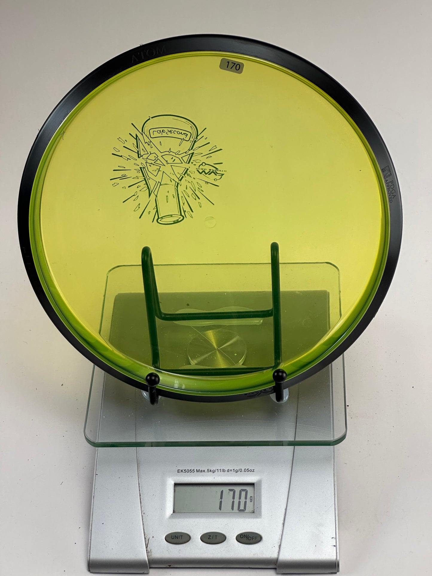 MVP Proton Atom (Lab Second) 170g - Transparent Yellow w/ Black Rim