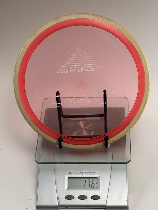 Axiom Crave Proton Fairway Driver 176g (Transparent Pink w/ Red Rim)