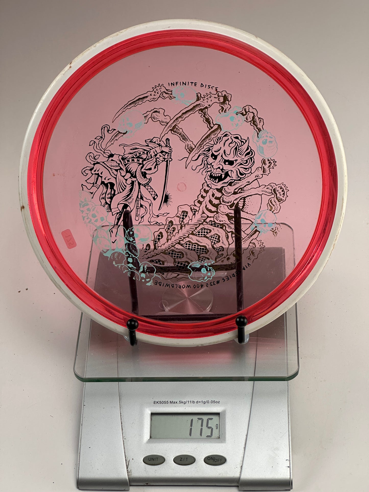 MVP Eclipse Deflector Overstable Glow Midrange - Pink w/ White Rim (175g)