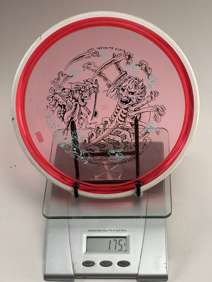 MVP Eclipse Deflector Overstable Glow Midrange - Pink w/ White Rim (175g)