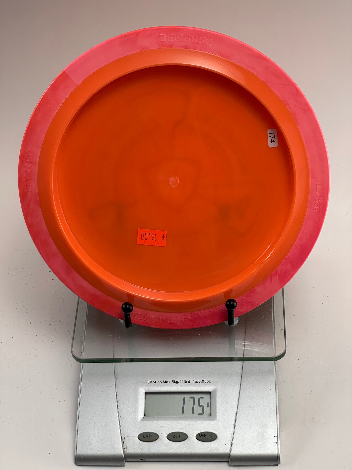 MVP Neutron Delirium Distance Driver (Orange w/ Pink Rim) 175g