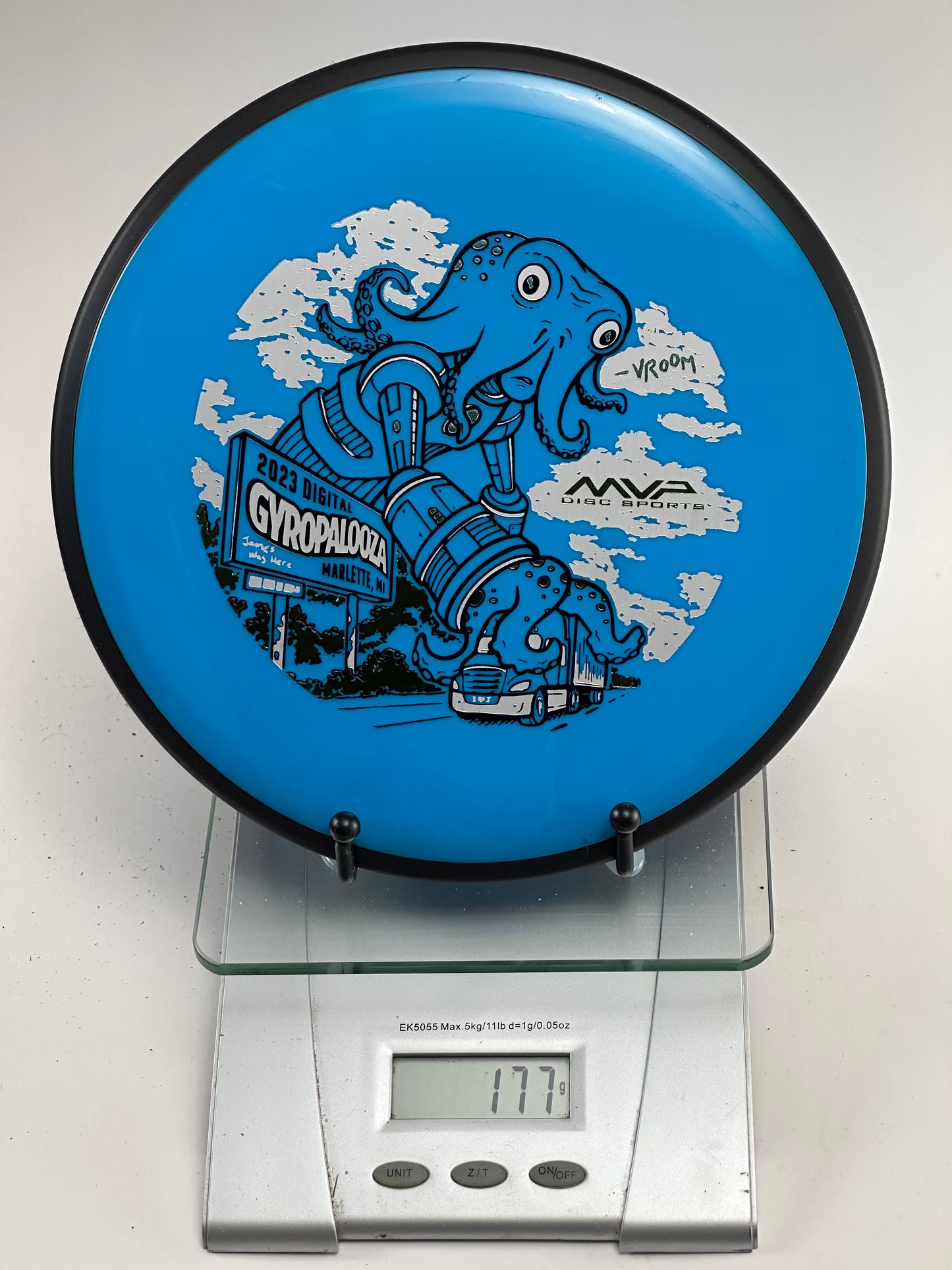 MVP Detour Neutron Midrange | Gyropalooza 2023 Octopus Stamp | Blue