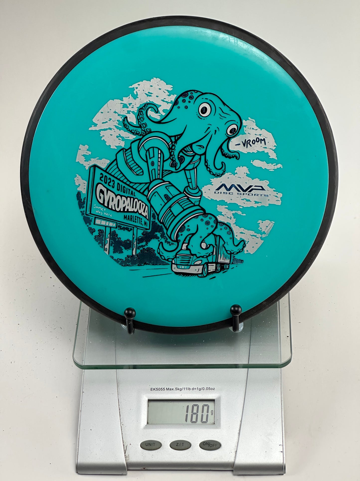 MVP Neutron Detour – Gyropalooza 2023 Octopus Stamp (Teal/Black Rim)