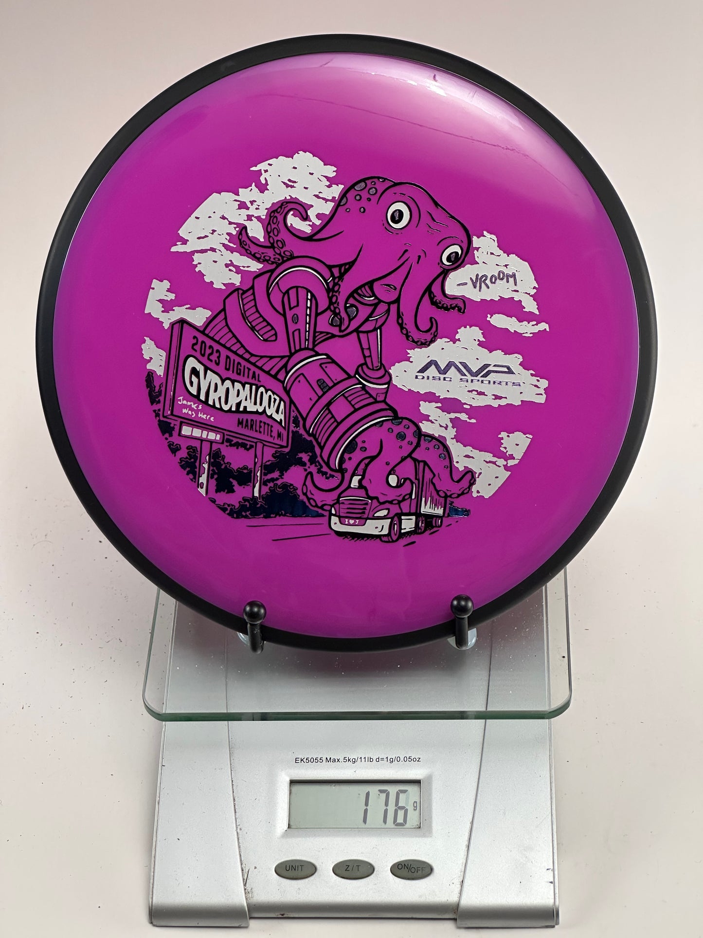 MVP Neutron Detour – Gyropalooza 2023 Octopus Stamp (Pink/Black Rim)