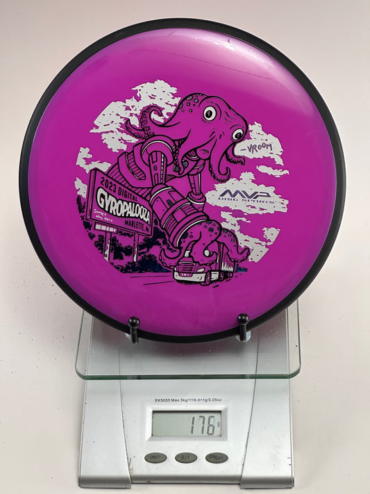 MVP Neutron Detour – Gyropalooza 2023 Octopus Stamp (Pink/Black Rim)
