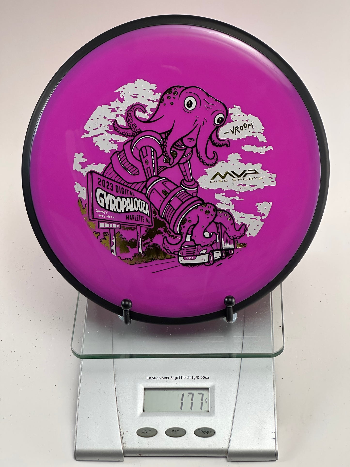 MVP Neutron Detour – Gyropalooza 2023 Octopus Stamp (Pink/Black Rim)
