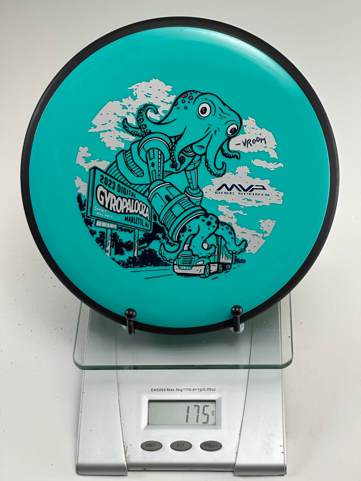 MVP Neutron Detour – Gyropalooza 2023 Octopus Stamp (Aqua/Black Rim)