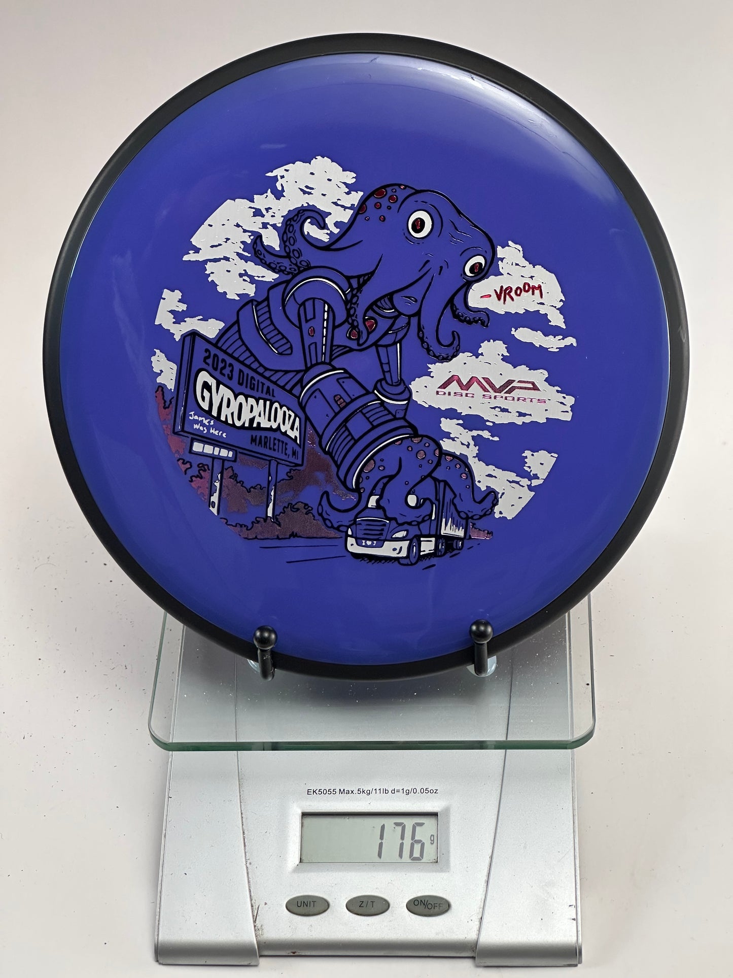 MVP Neutron Detour Gyropalooza 2023 Octopus Stamp Blue w/ Black Rim 176g