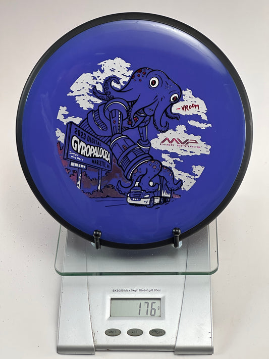 MVP Neutron Detour Gyropalooza 2023 Octopus Stamp Blue w/ Black Rim 176g
