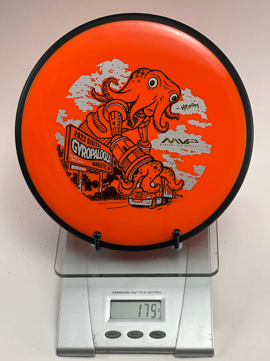 MVP Detour Neutron (Gyropalooza 2023 Octopus) Orange/Black Rim 179g