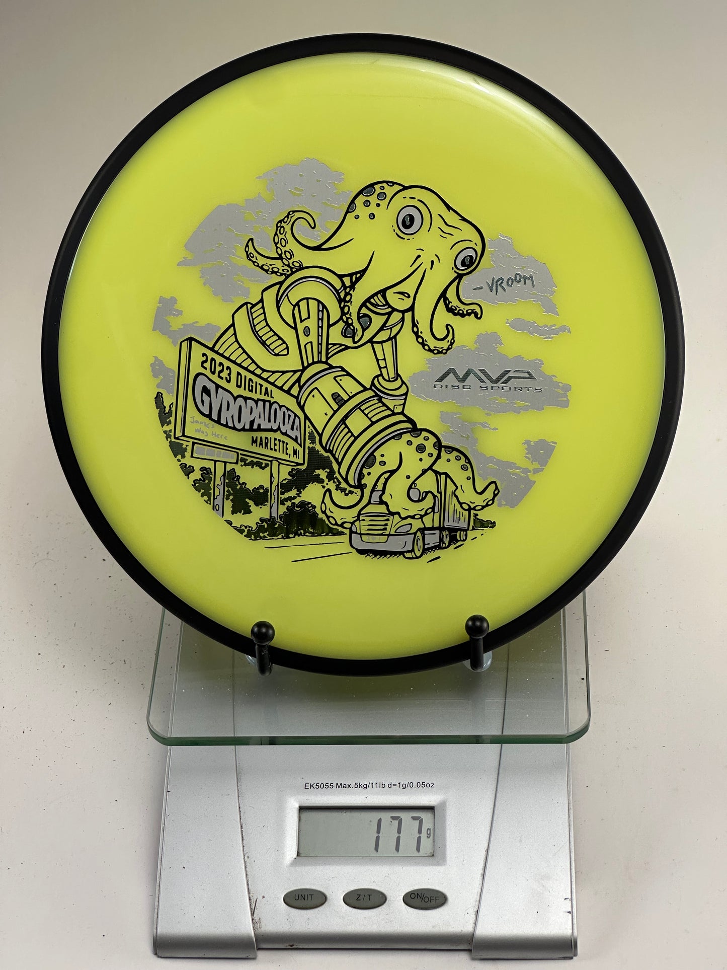 MVP Neutron Detour Gyropalooza 2023 Octopus Stamp (Yellow/Black Rim)