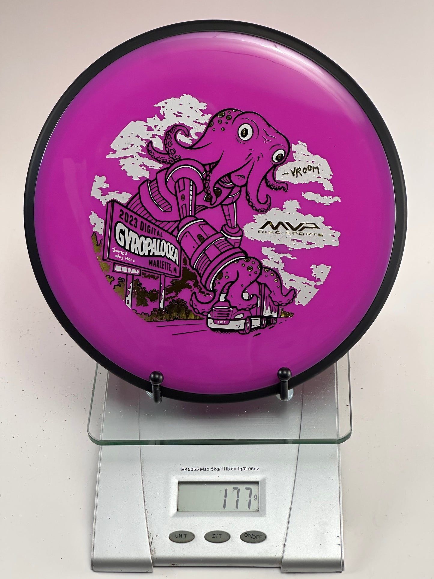 MVP Neutron Detour (Gyropalooza 2023 Octopus) Purple w/ Black Rim 177g