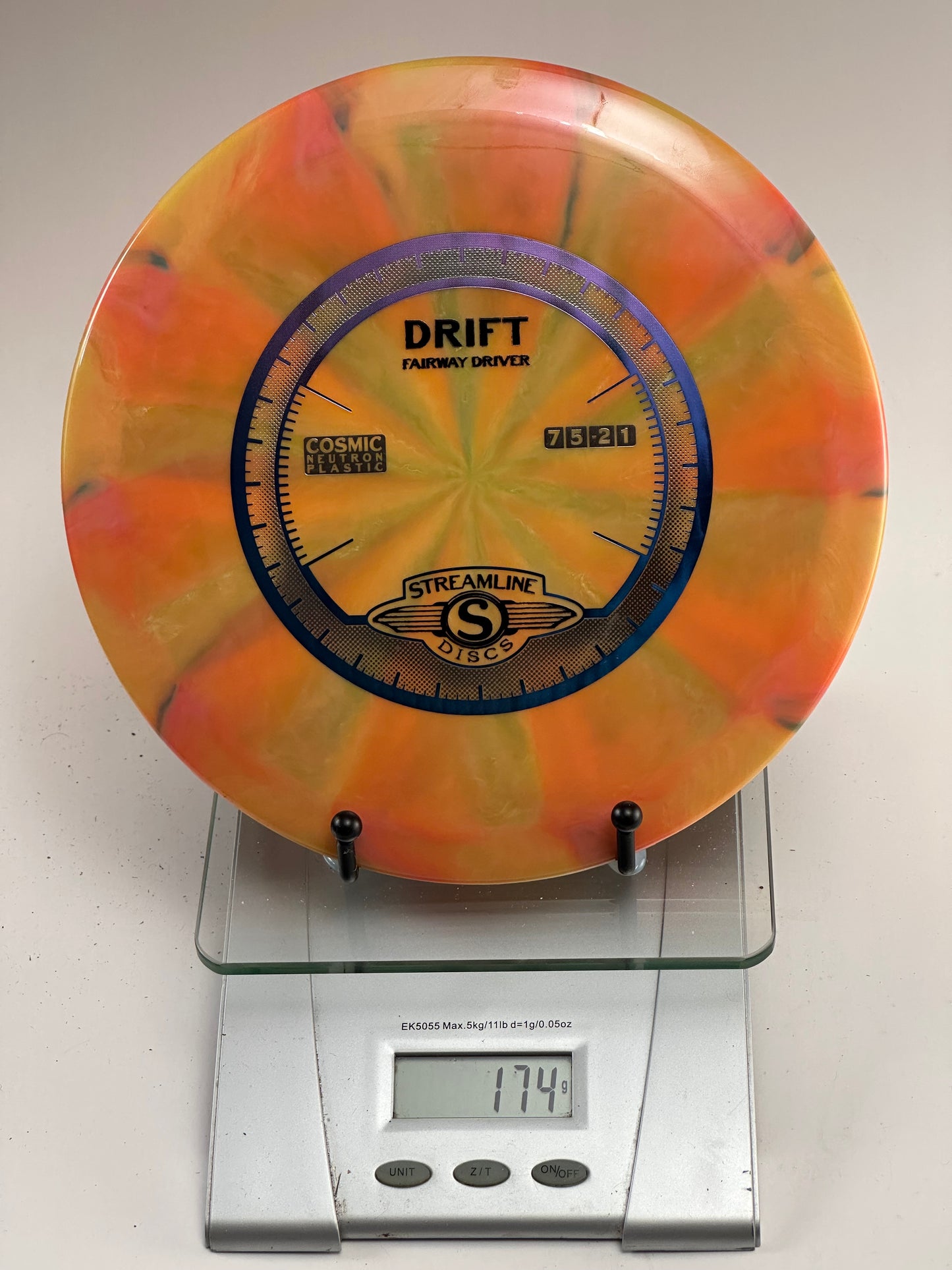 MVP Drift Cosmic Neutron Fairway Driver (Swirly Orange/Yellow)