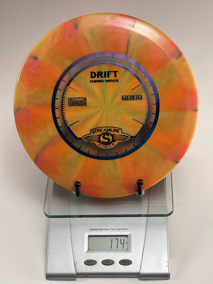 MVP Drift Cosmic Neutron Fairway Driver (Swirly Orange/Yellow)