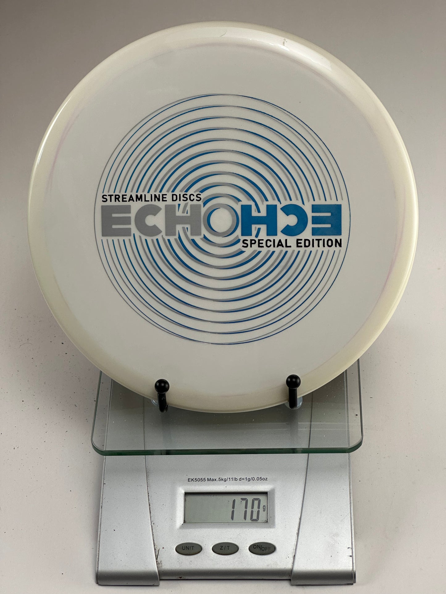 MVP Echo Special Edition Neutron Disc Golf Disc (170g) - White/Blue Stamp