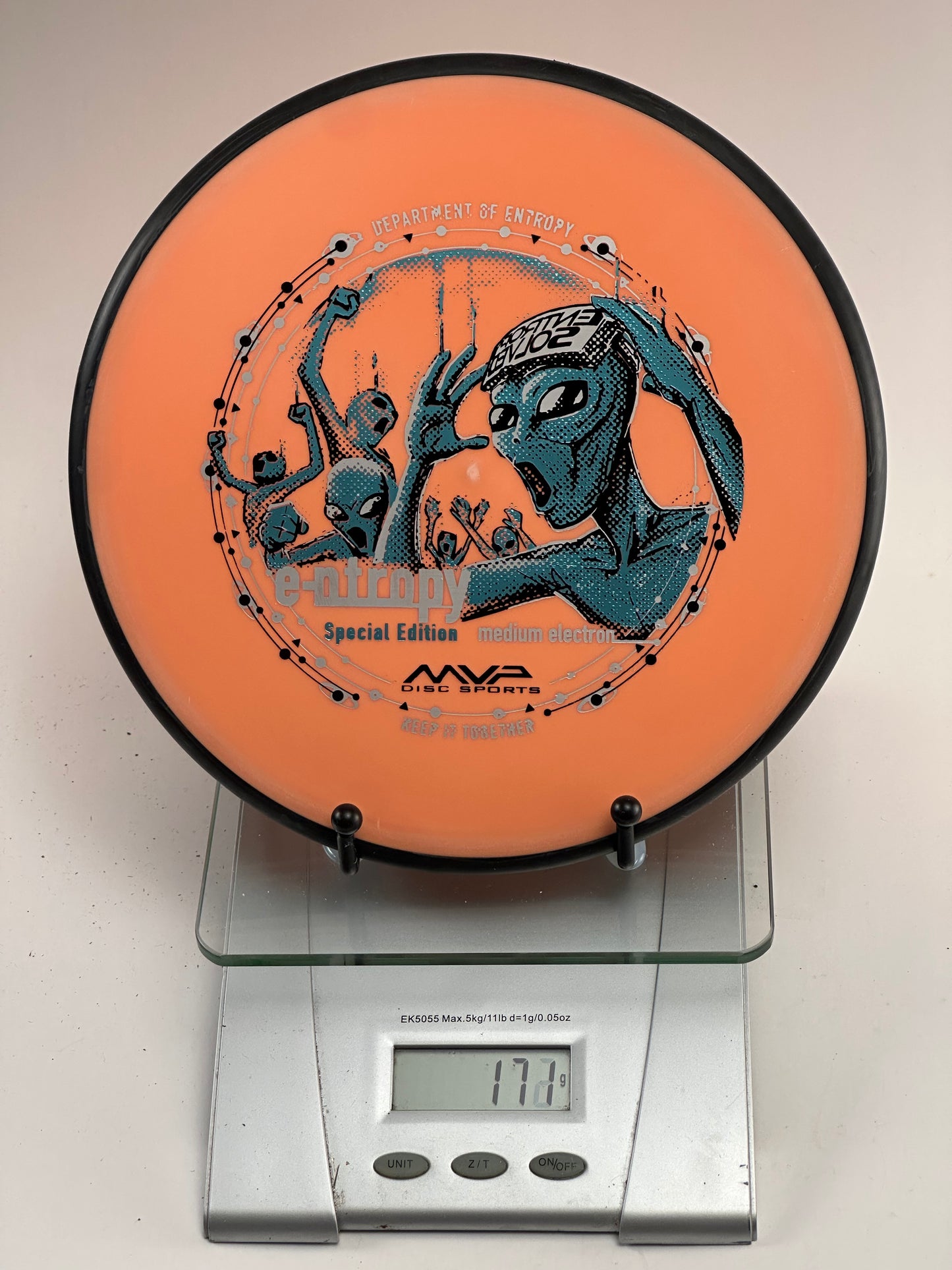 MVP Entropy Special Edition Medium Electron Putter - Orange/Black Rim