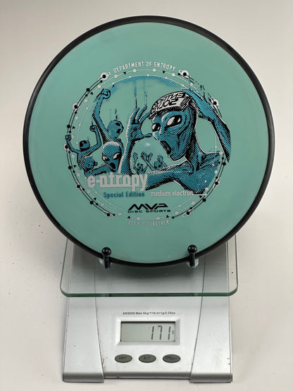 MVP Entropy Special Edition Medium Electron Putter - Aqua/Black Rim