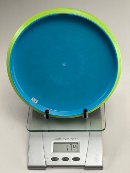 MVP Fission Envy – Blue w/ Neon Green Rim, Robot Stamp (174g)