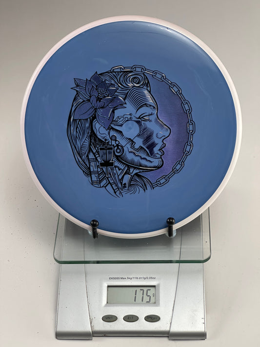 MVP Eclipse Glow Envy Putter – Blue Plate, White Rim (Cyborg Lady Stamp)