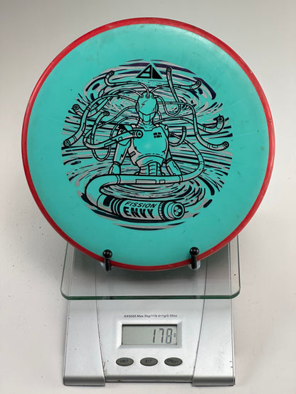 MVP Fission Envy Putter – Aqua with Red Rim, Robot Stamp