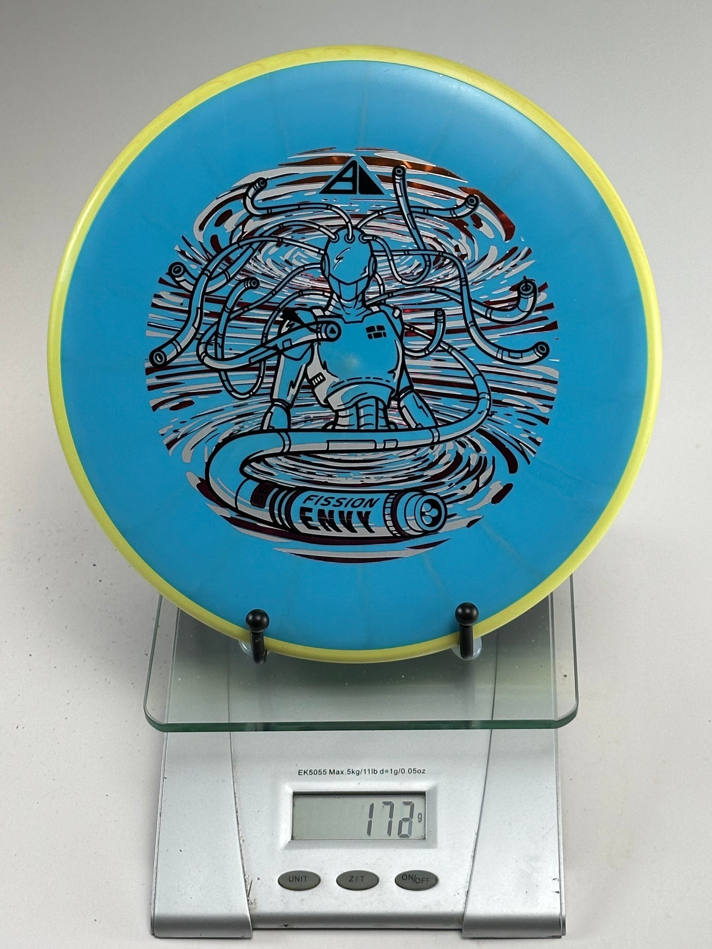 MVP Fission Envy Putter (Robot Stamp) Blue w/ Yellow Rim 172g