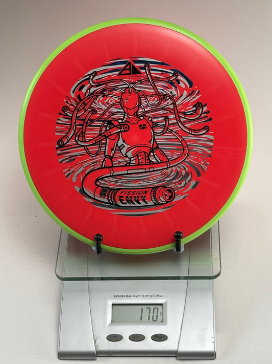 MVP Fission Envy Putter 170g - Red w/ Green Rim (Robot Stamp)