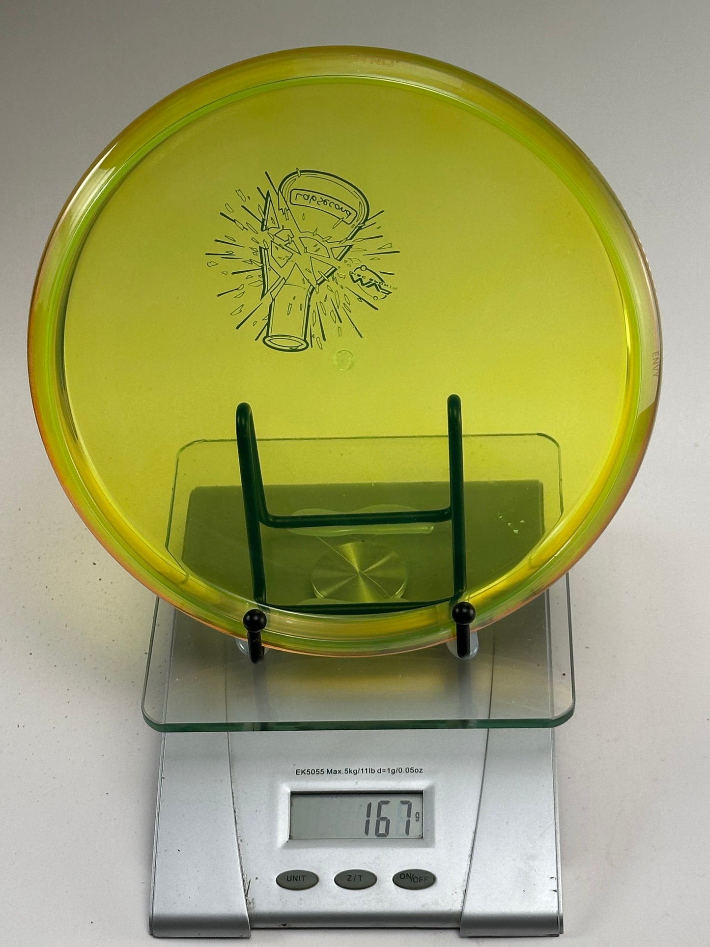 MVP Plasma Envy Lab Second Putter 167g (Translucent Yellow-Green/Orange Rim)