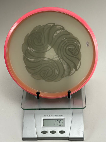 MVP Plasma Envy 175g – Pink Rim / Cream Translucent – Gold Holo Swirl Stamp