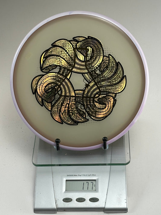MVP Plasma Envy Putter | Cream Center, Lavender Rim | Gold Holo Swirl Stamp