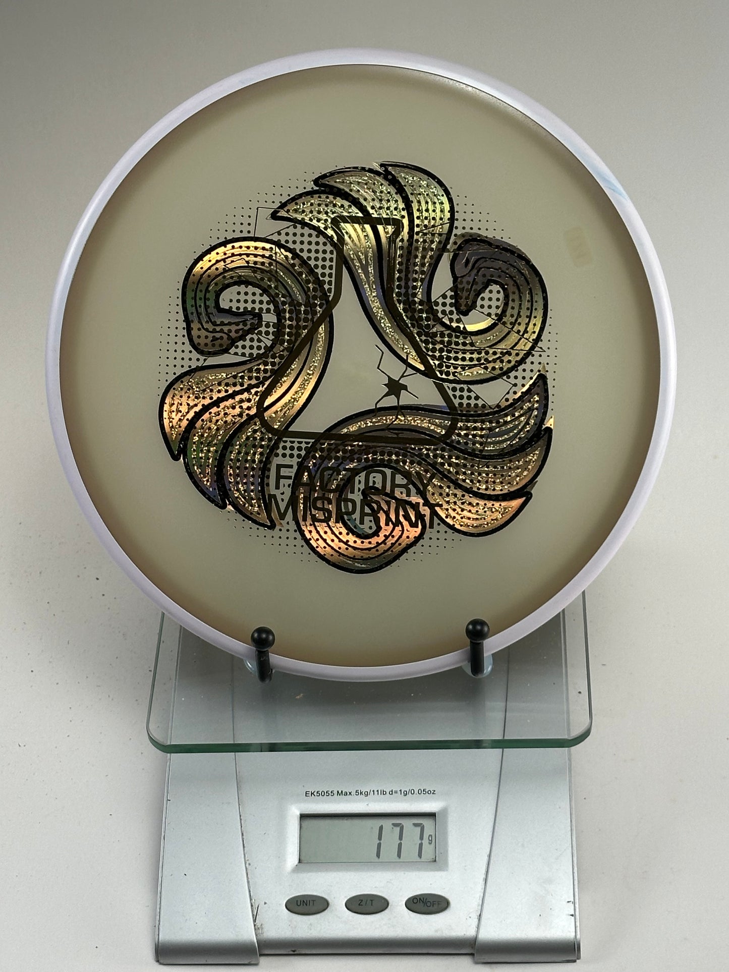 MVP Plasma Envy 177g – Cream Translucent w/ White Rim, Gold Holo Stamp
