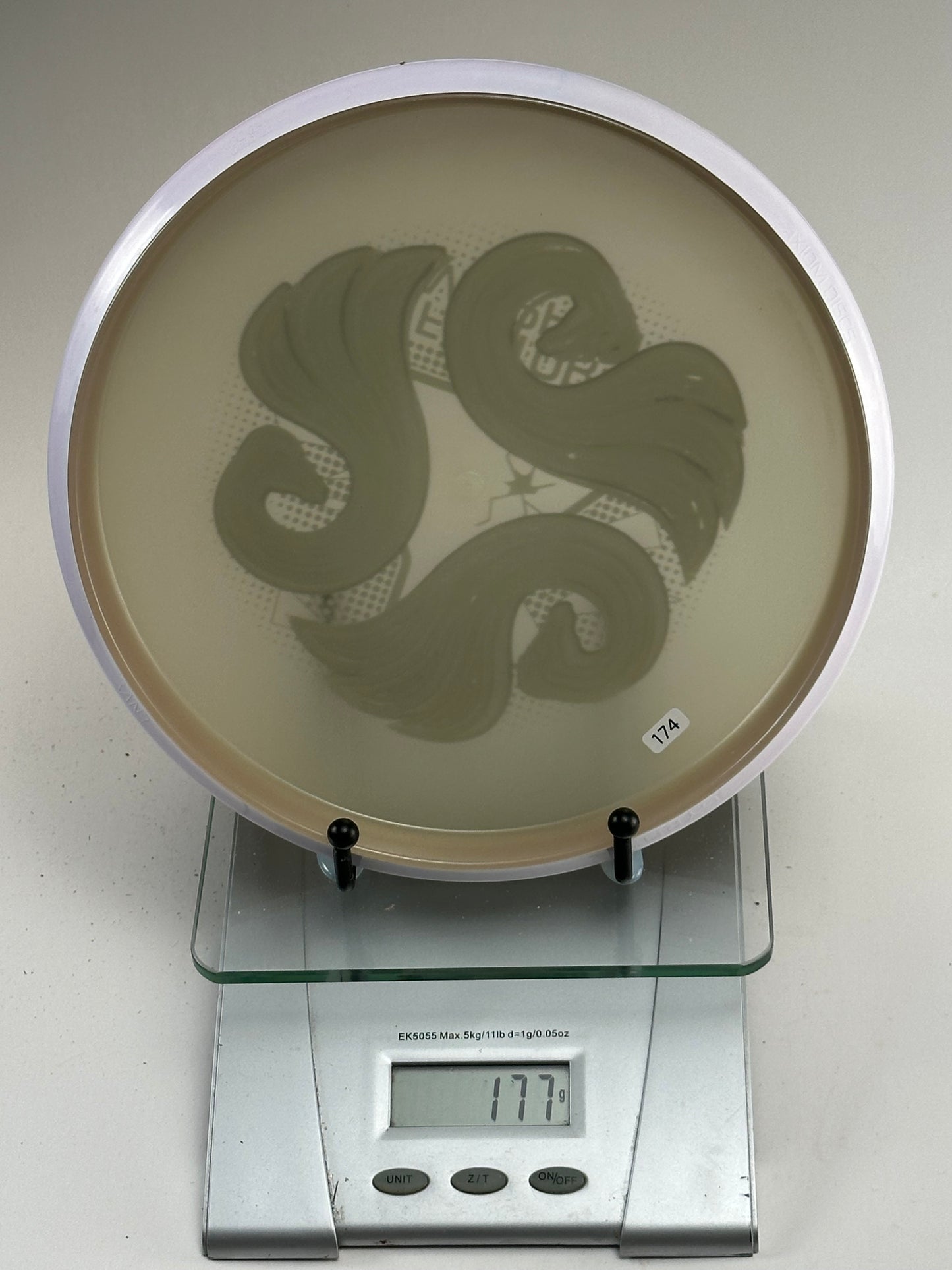 MVP Plasma Envy 177g – Cream Translucent w/ White Rim, Gold Holo Stamp