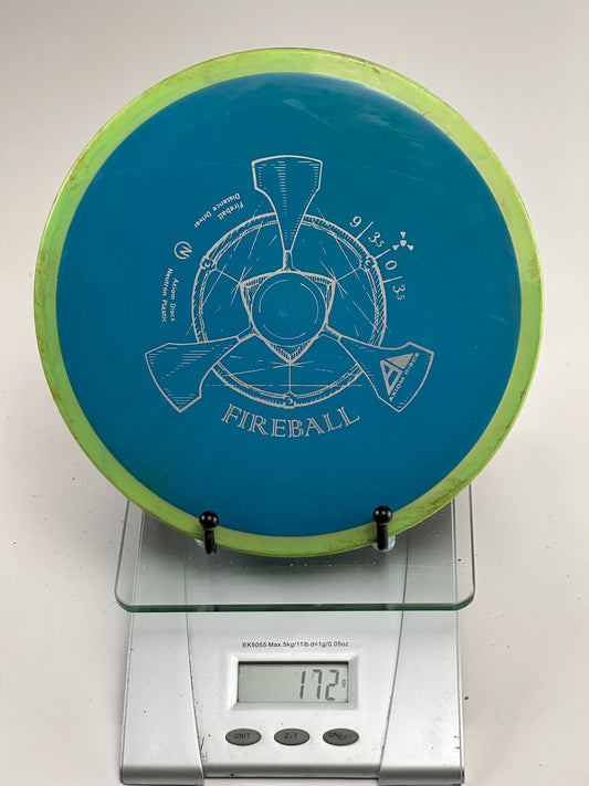 MVP Neutron Fireball – Blue w/ Green Rim (172g) | Used