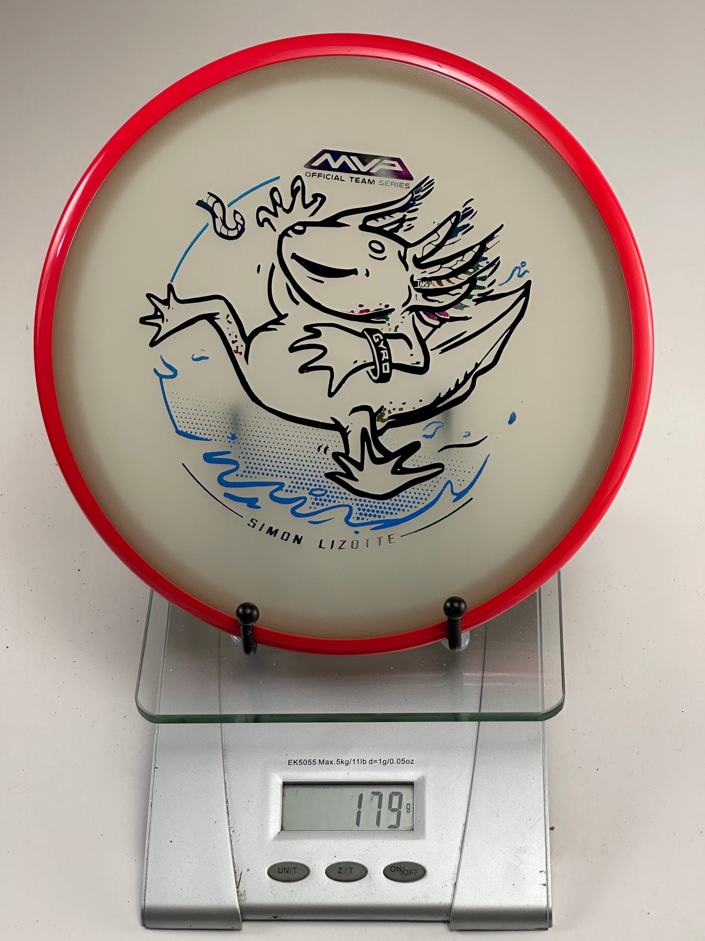 MVP Eclipse Hex Glow (Simon Lizotte Team Series) Axolotl Stamp, Red Rim 179g