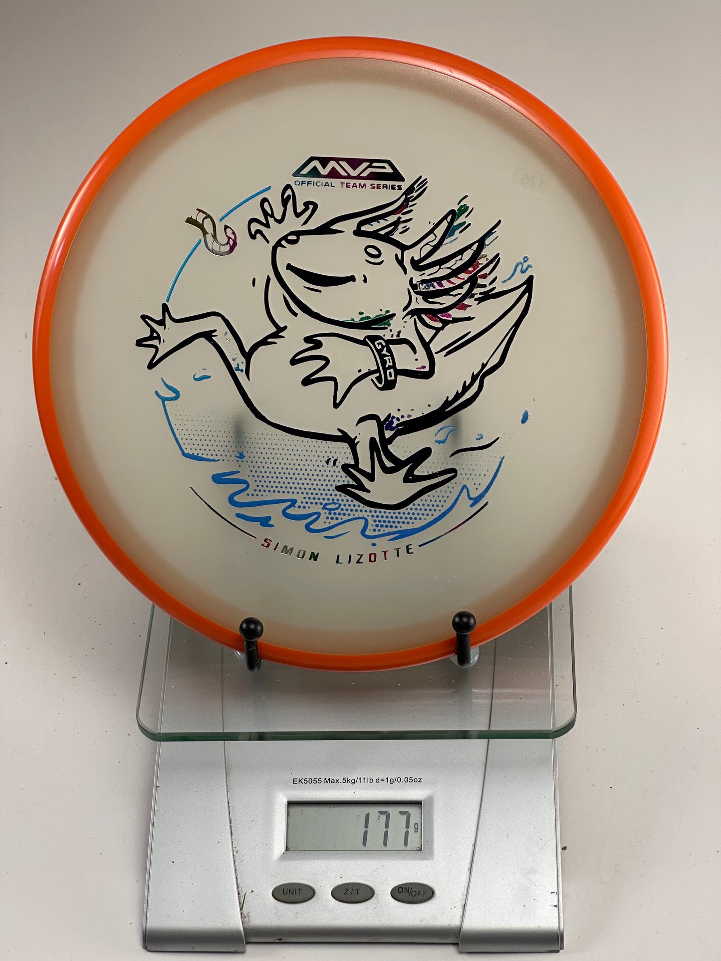 MVP Eclipse Hex Glow (Simon Lizotte Axolotl) 177g - Orange Rim