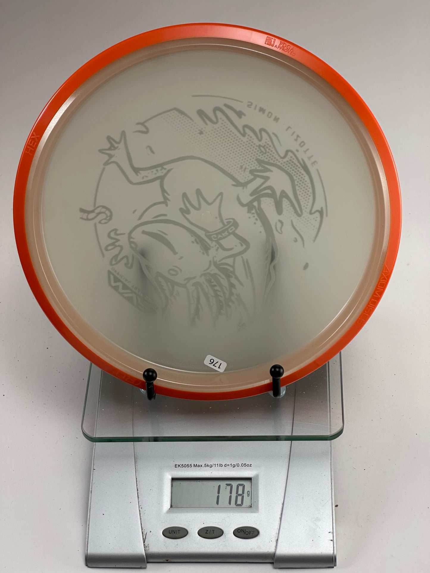 MVP Eclipse Hex Glow (Simon Lizotte Team) Axolotl Stamp - Orange Rim 178g