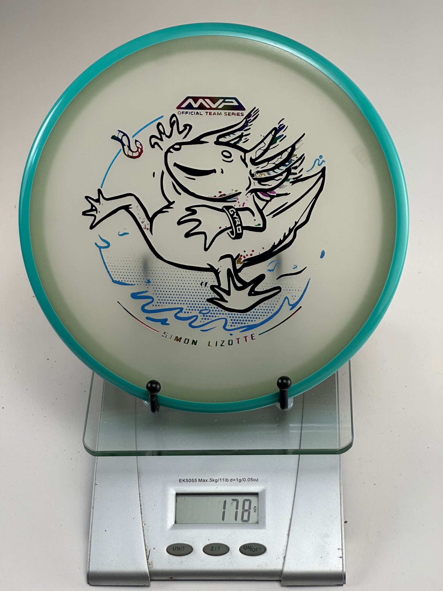 MVP Eclipse Hex Glow (Simon Lizotte Team Series) Axolotl Stamp, Teal Rim