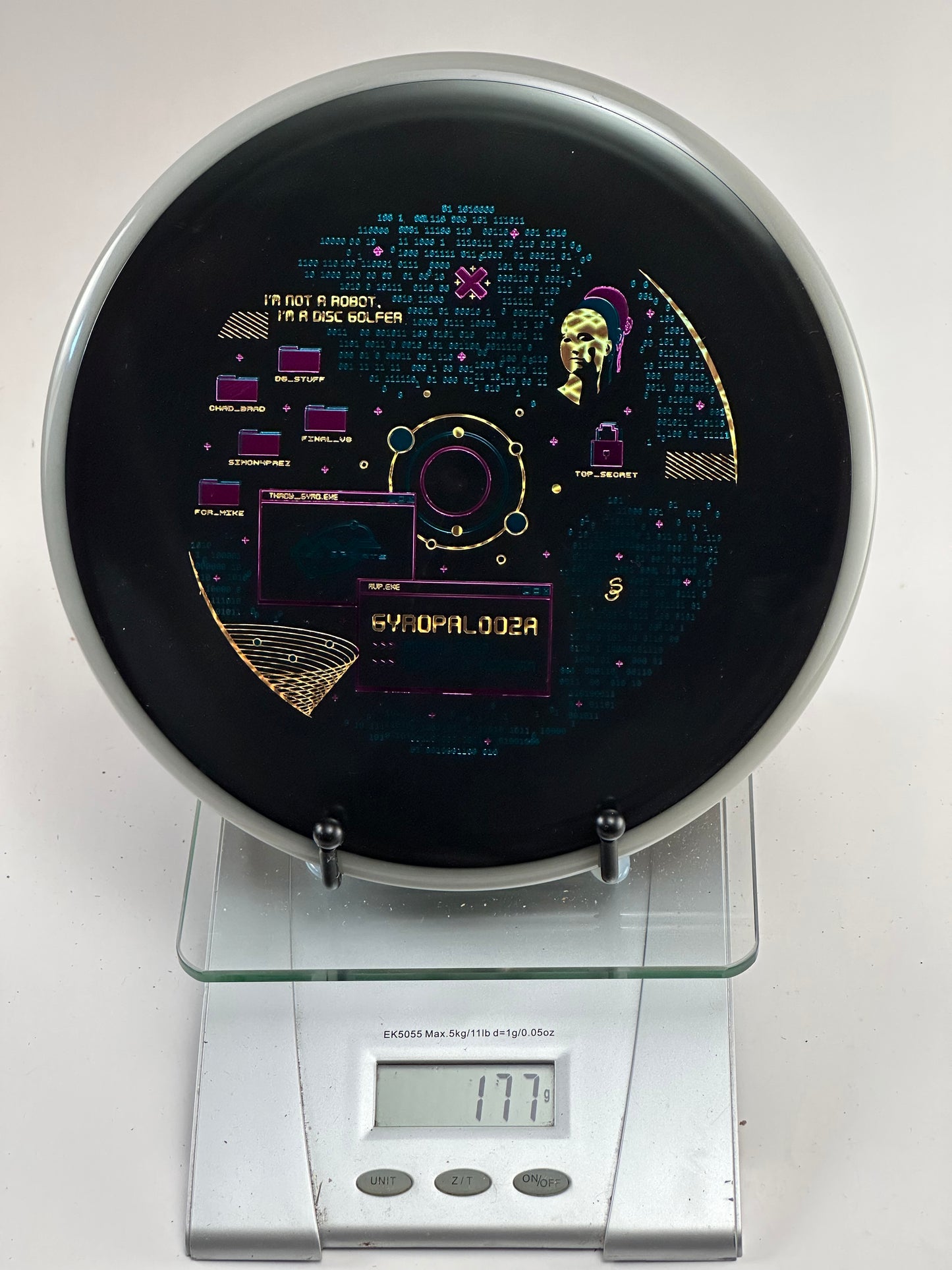 MVP Eclipse Hex (Gyropalooza 2023) Glow Midrange - Black w/ Gray Rim