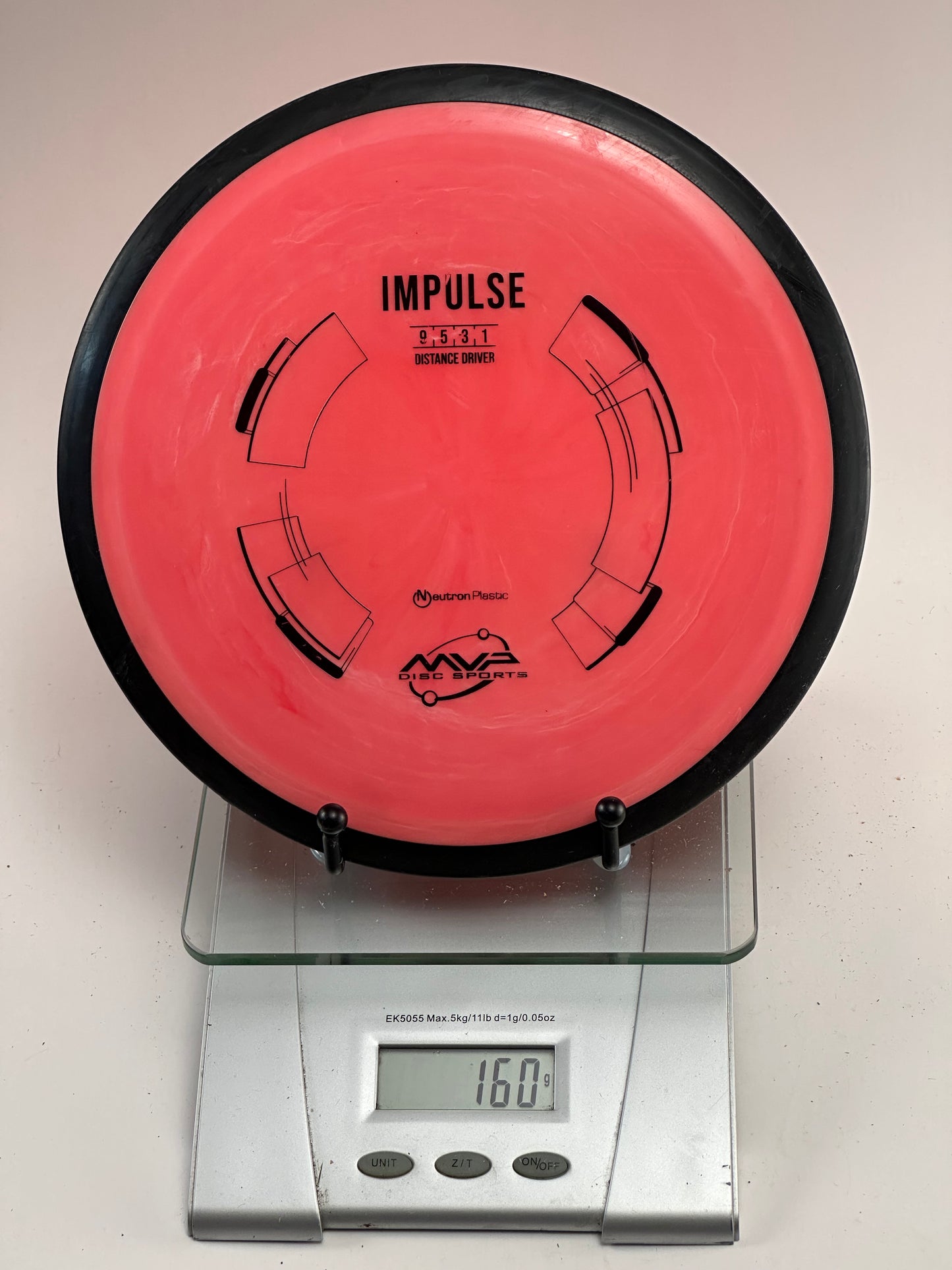 MVP Neutron Impulse Distance Driver - Red with Black Rim (160g)