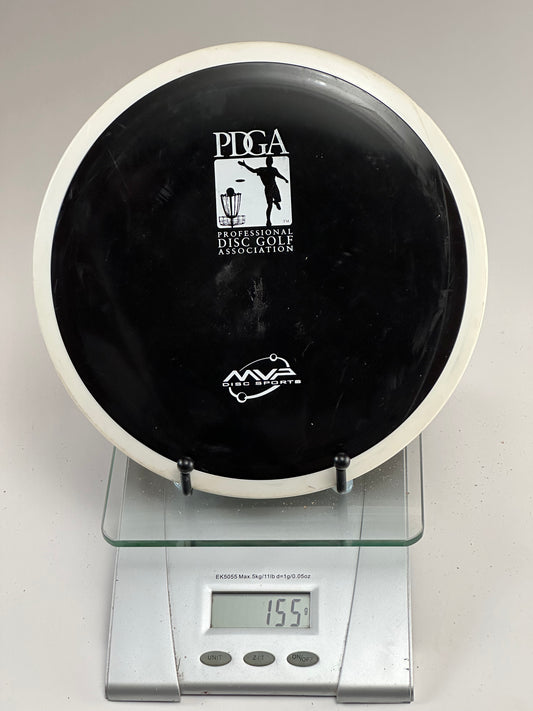 MVP Inertia Electron Distance Driver | Black with White Rim | PDGA Stamp