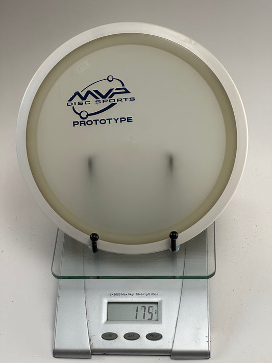 MVP Inertia Neutron Prototype Distance Driver (White Rim, Blue Prototype Stamp)