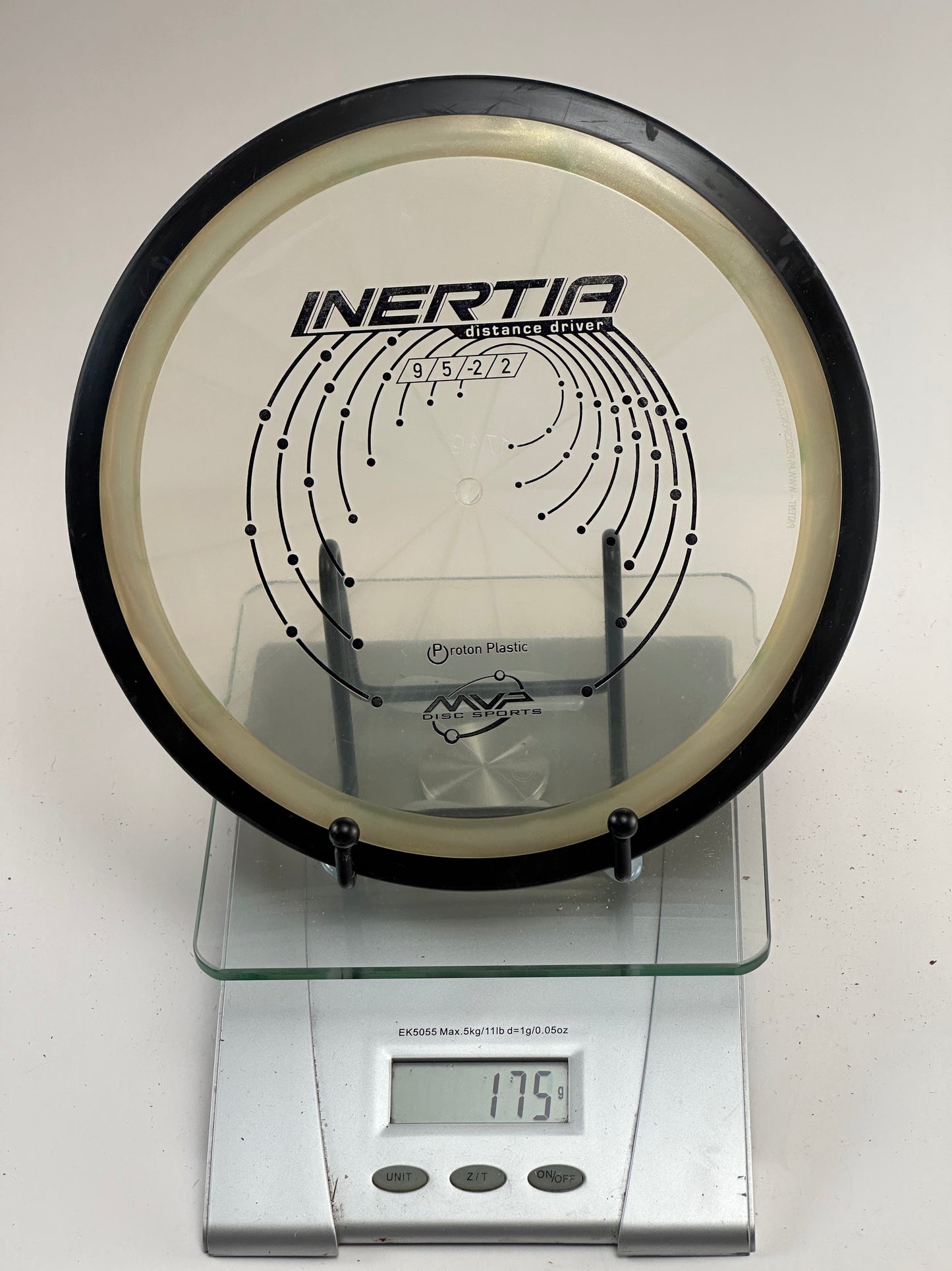 MVP Proton Inertia Distance Driver (Clear/Smoke Plate, Black Rim) 175g