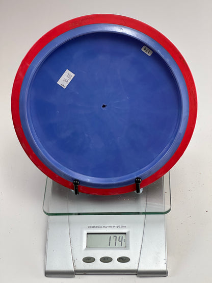 MVP Neutron Insanity Distance Driver 174g - Blue w/ Red Overmold