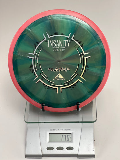 MVP Plasma Insanity Distance Driver | Green Swirl w/ Red Rim | 170g