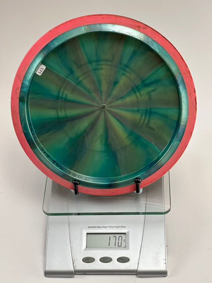 MVP Plasma Insanity Distance Driver | Green Swirl w/ Red Rim | 170g