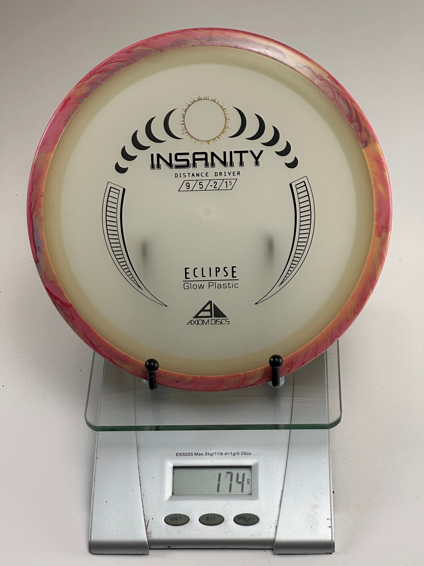 MVP Insanity Eclipse Glow Distance Driver – White Glow w/ Pink Rim