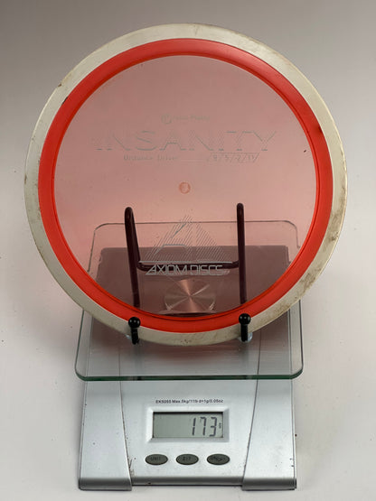 MVP Proton Insanity Distance Driver | Transparent Red Plate, White Rim
