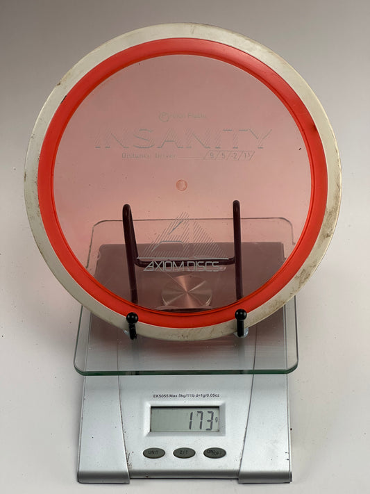 MVP Proton Insanity Distance Driver | Transparent Red Plate, White Rim